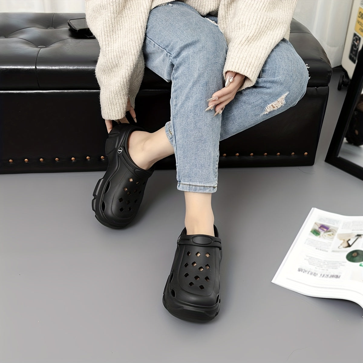 Women's Summer Casual EVA Shoes Breathable Round Toe Thick Sole