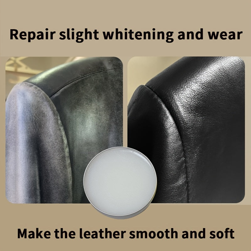 Leather Care Cream Set with Sponge and Nourishing Oil for Jackets Shoes