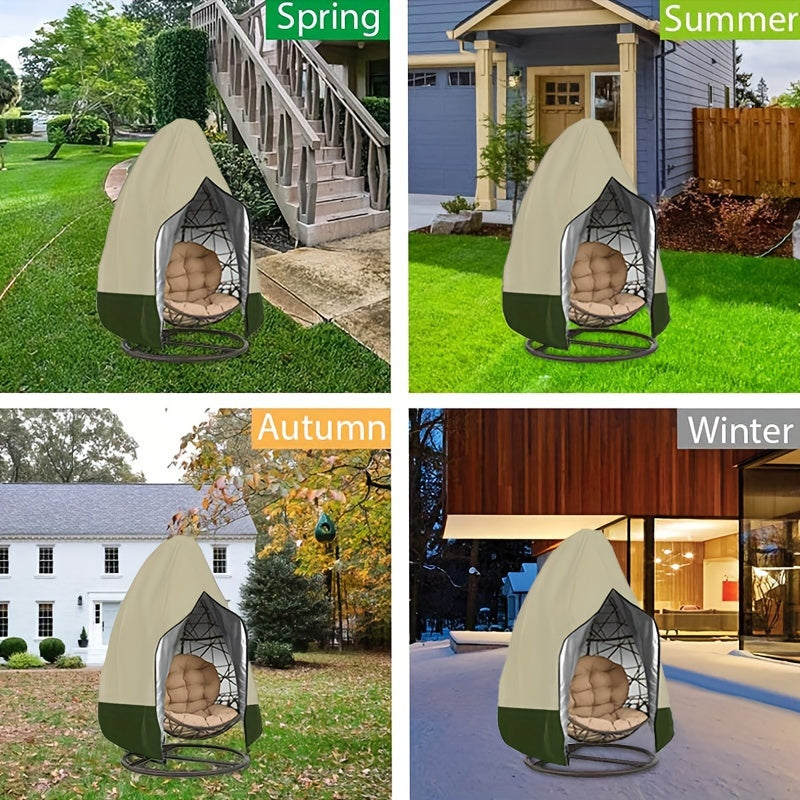 Funda para silla colgante exterior 210D con cremallera para sillas tipo huevo y columpios de patio