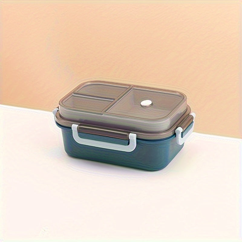 Double Layer Lunch Box with Tableware, Microwave Safe, Spacious, Food-Grade Plastic