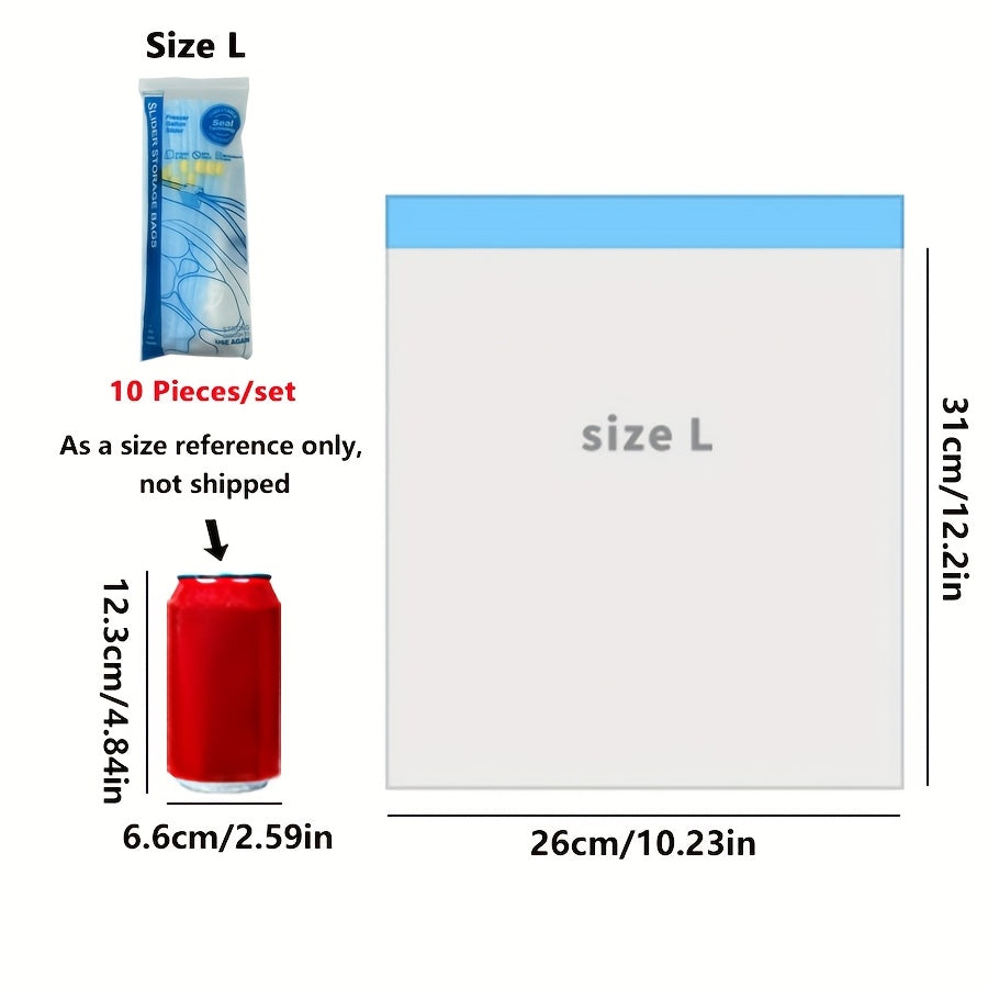 Refrigerator Storage Bags with Sliding Lock Durable Washable Family Camping Essentials