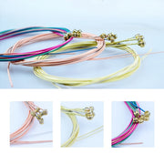 6-Pack Copper Core Steel Acoustic Guitar Strings Set with Mixed Colors