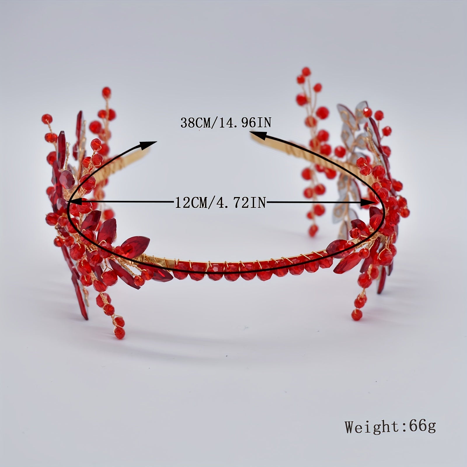 Crystal Headband Tiara for Women in Red Green and Blue for Weddings Proms and Parties