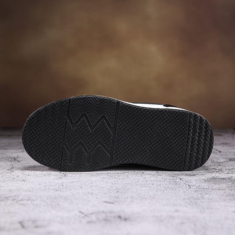 Youth Skateboarding Sneakers for Boys with Star and Moire Patterns Mid Top TPR Sole