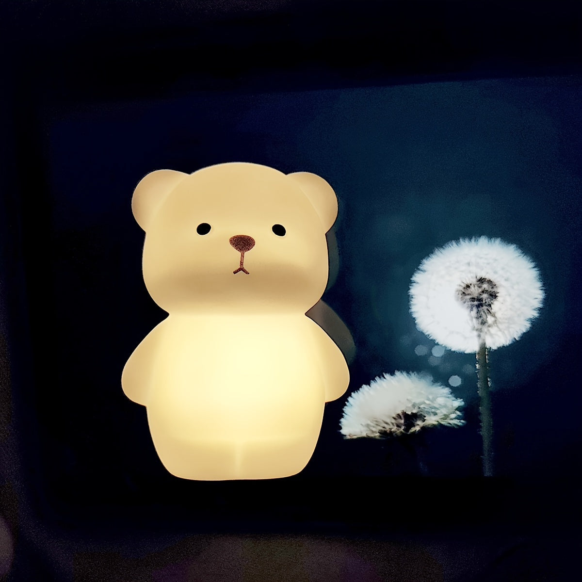 Светодиодный светильник «Медведь» - настольная лампа в виде животного, работающая от батареек, идеально подходит для праздников и вечеринок, отличный подарок.