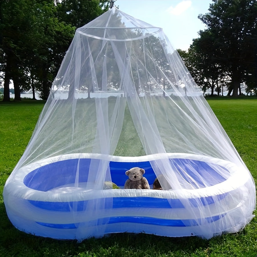 Large White Mosquito Net Canopy for Indoor Outdoor Camping Bed Protection