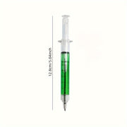 Syringe-Shaped Ballpoint Pens Set of 8 or 12 Plastic Retractable for School and Office