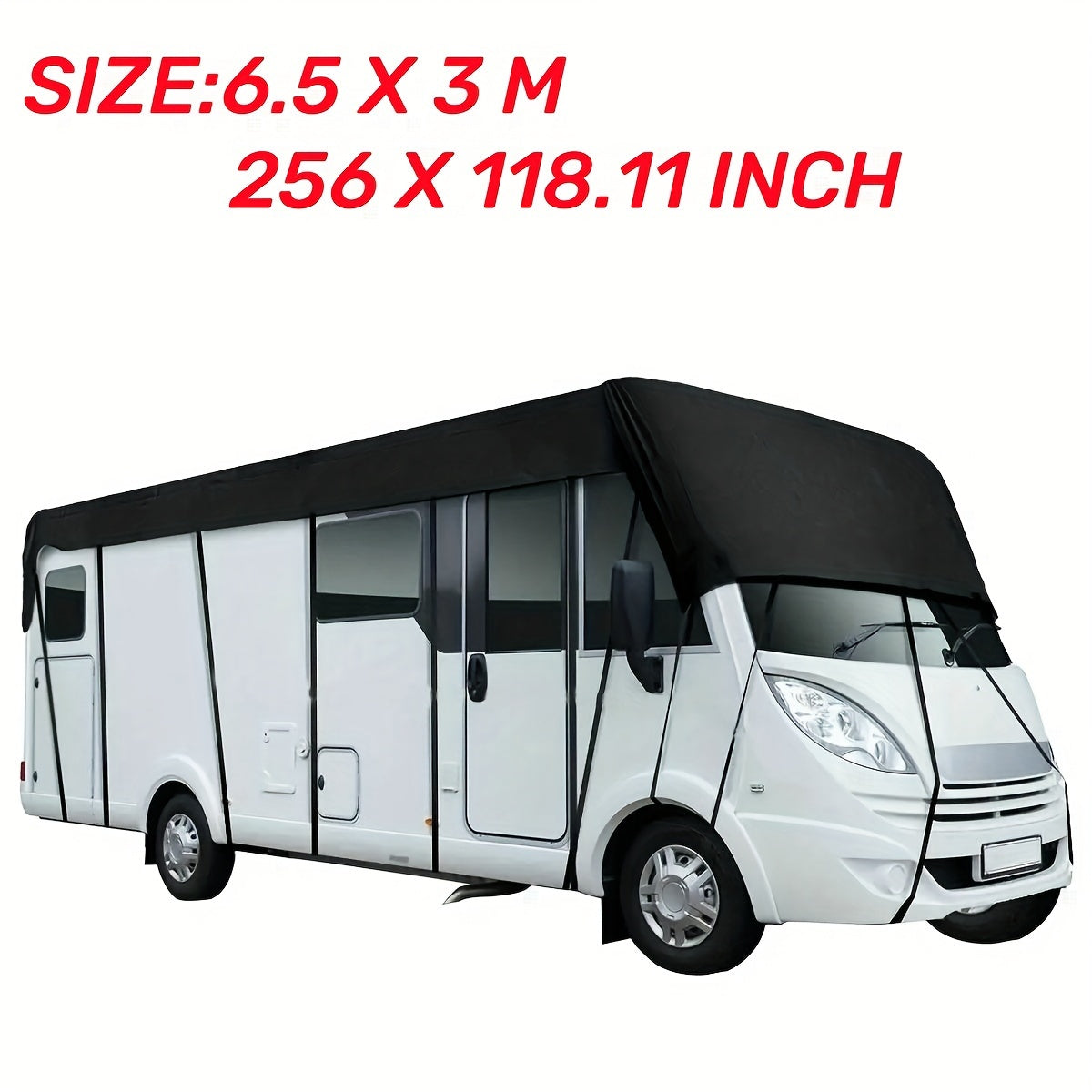Lona de cubierta para techo de autocaravana 210D impermeable a polvo, resistente a los rayos UV, protector solar 12x12 pies