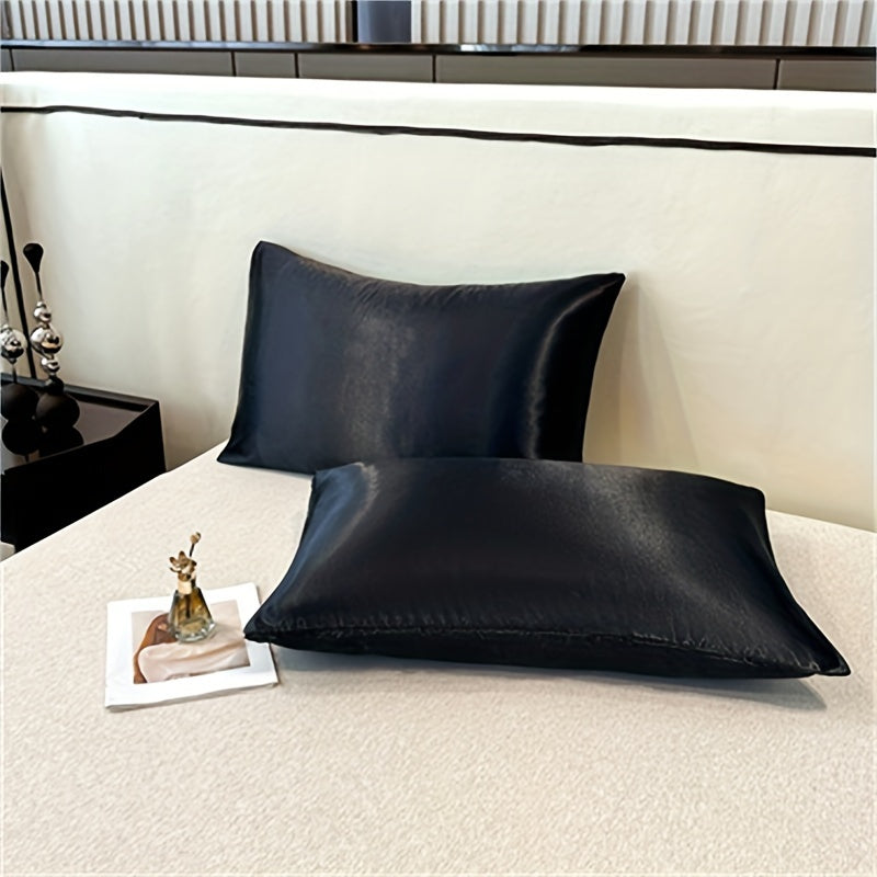 Toza rangli ipak yostiq qopqog'i to'quvchan teri va soch parvarishi uchun, hashamatli his