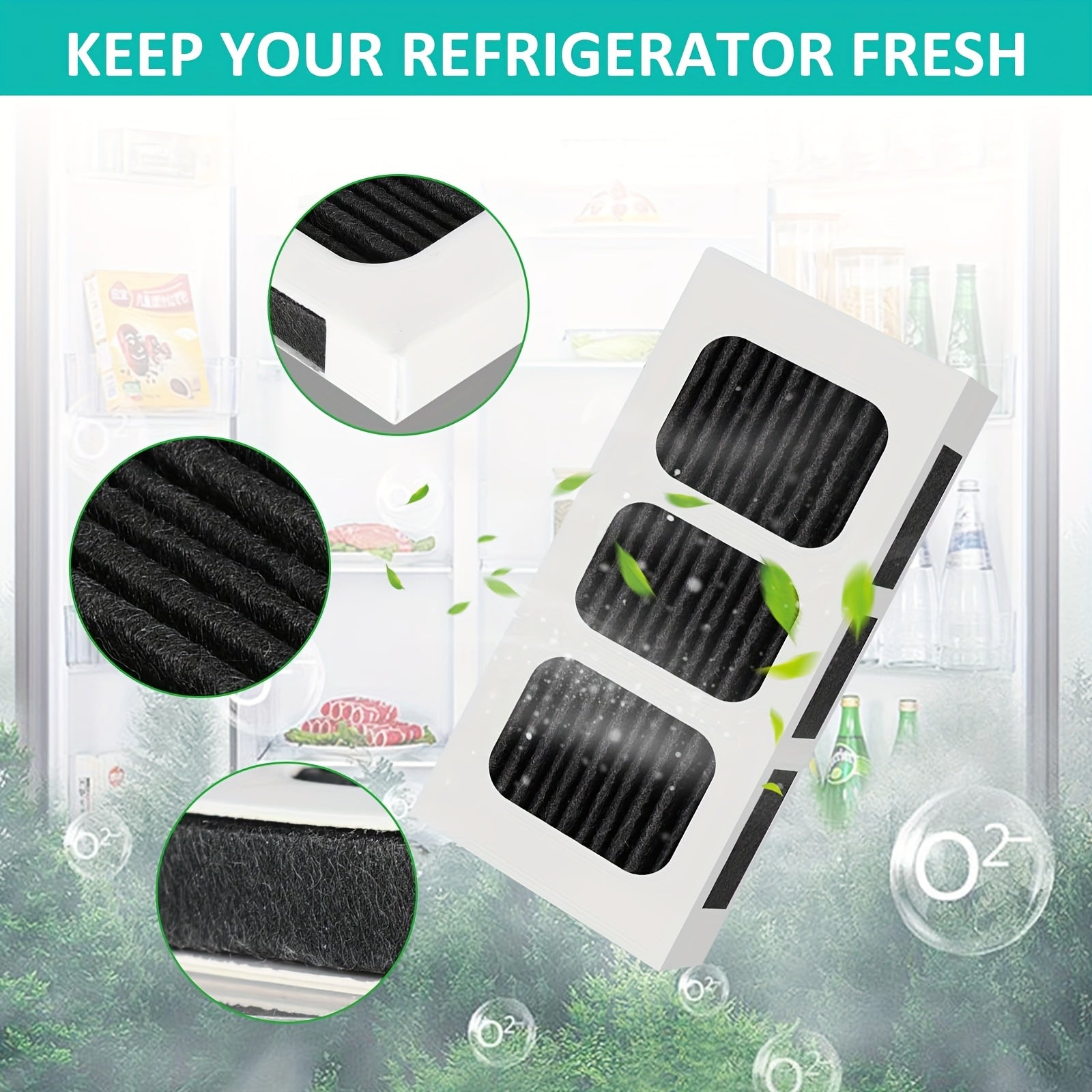Комплект из 4 активированных угольных фильтров для холодильника для Frigidaire и Electrolux