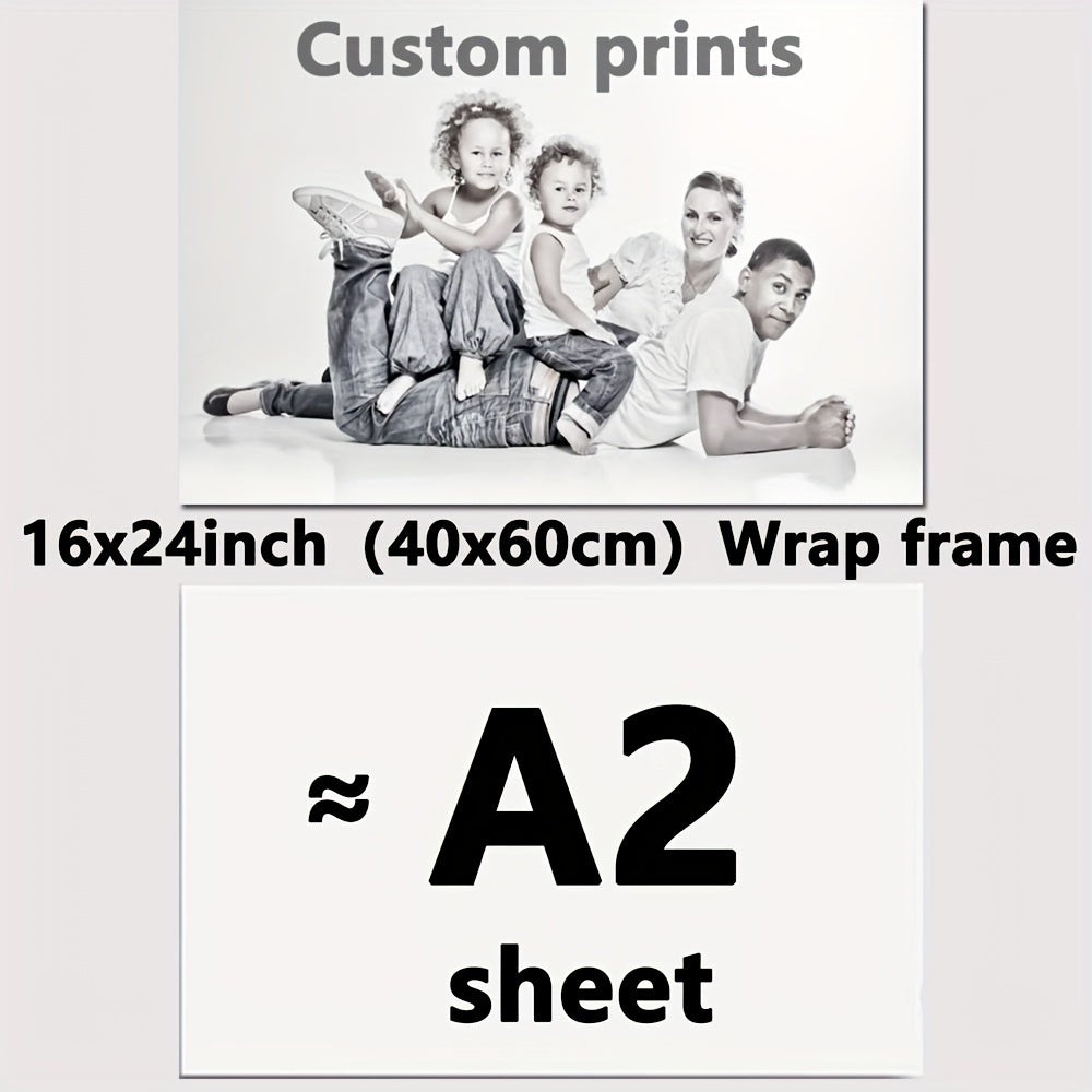 Персонализированный семейный и парный фотоальбом - УФ-печать коллекции сувениров на индивидуальном холсте размером 16x24 дюйма, персонализированная печать фотографий, размер: 40x60 см