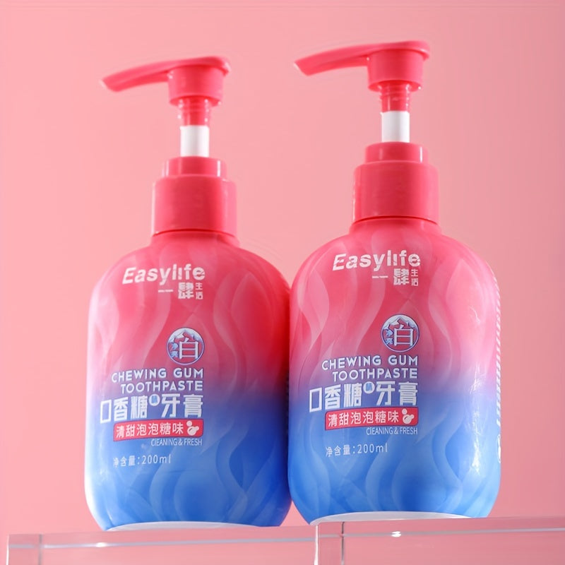 Adults' Bubble Gum Flavor Toothpaste with Xylitol and Fresh Breath Benefits