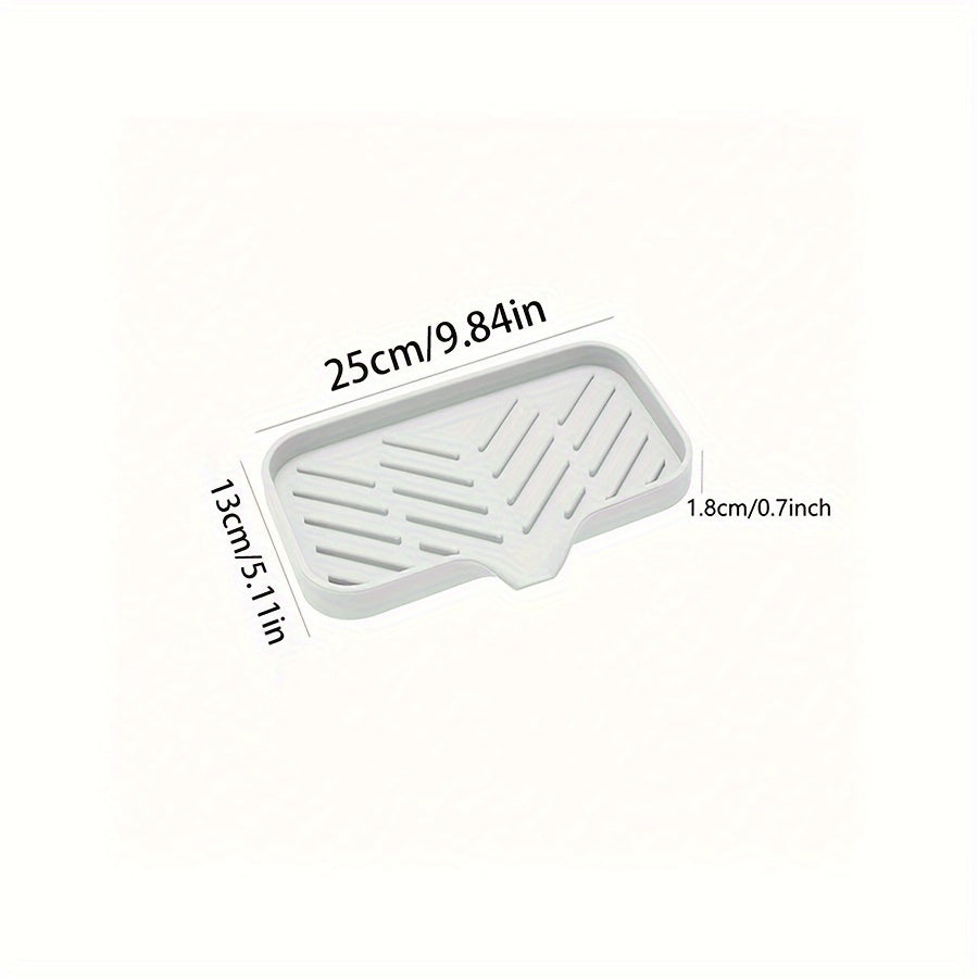 Alfombrilla de silicona para fregadero de cocina con dispensador de jabón y organizador de escurridor para esponjas