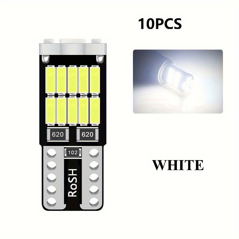 10 dona LED raqam belgilari chiroqlari W5W 194 501, juda yorqin, xato qilmaydigan