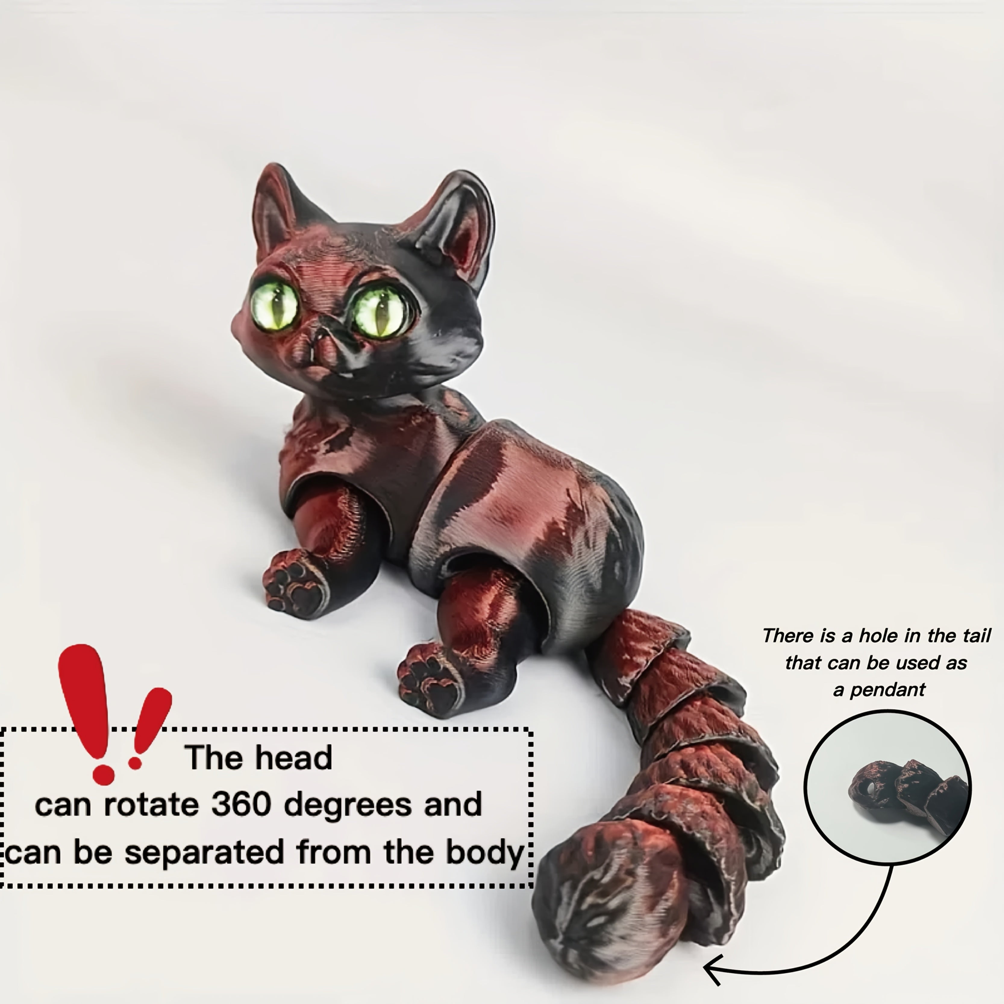 Fantasy Cat Figurine with Articulated Joints No Electricity Required Gift for Occasions