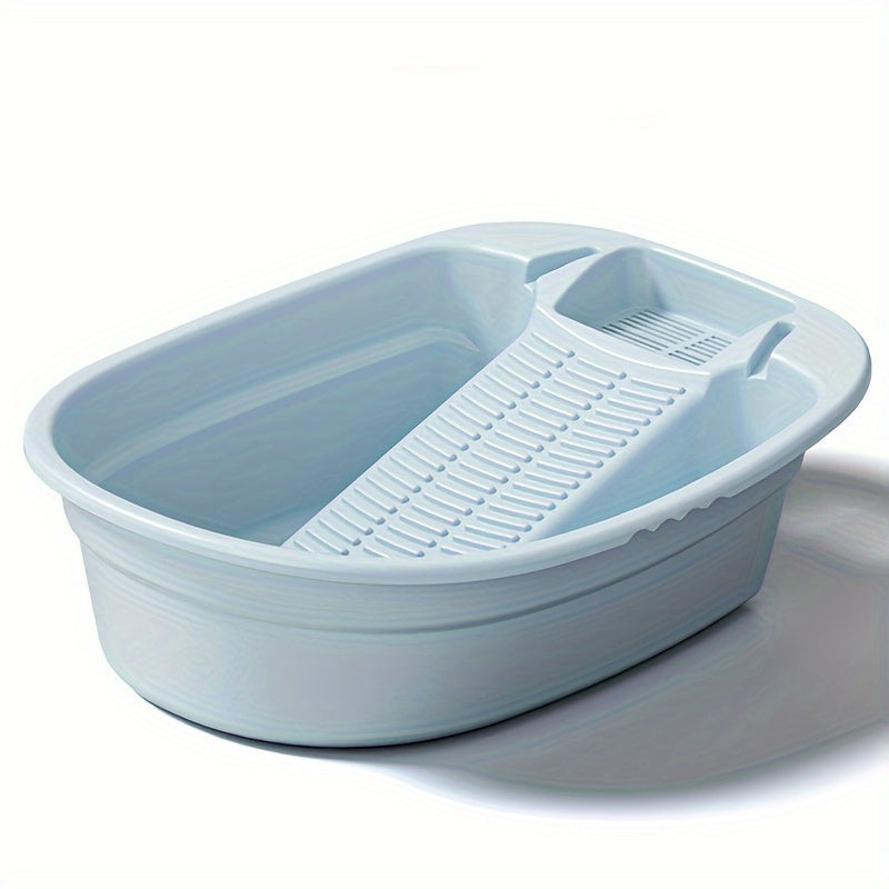 Qattiq yuvish taxtasi, sabun ushlagichi bilan - Uy va yotoqxona uchun ideal, kir yuvish idishi bilan birga keladi