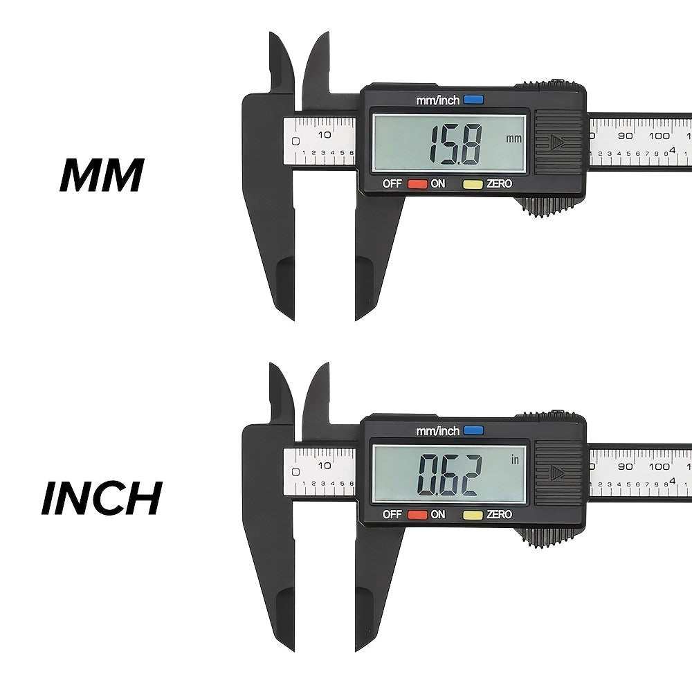 6-Inch Digital Vernier Caliper with Large LCD Display Locking Thumb Screw and Zero Setting
