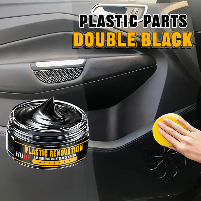Crema restauradora para el interior del coche para plástico, tablero, neumáticos, reparación de asientos, negro, resina ABS