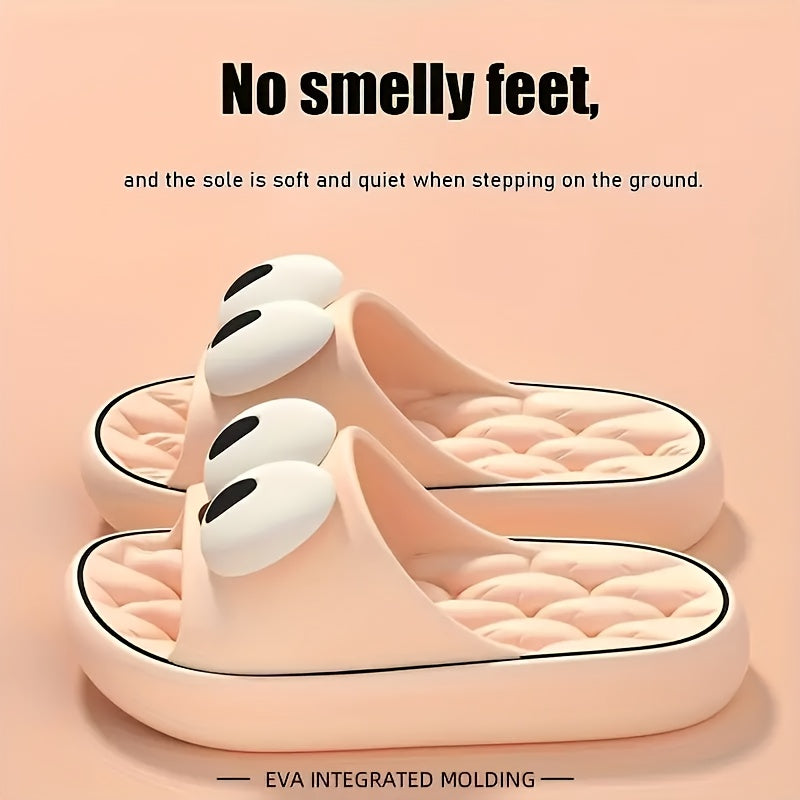 Zapatillas slip-on unisex de EVA con dibujo de ojo, ligeras, para interior y exterior, playa