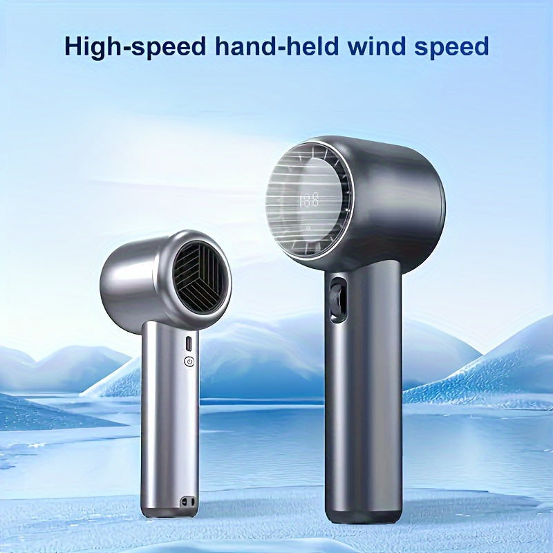 Portable Handheld Fan with Digital Display, Ultra-Quiet, Rapid Cooling