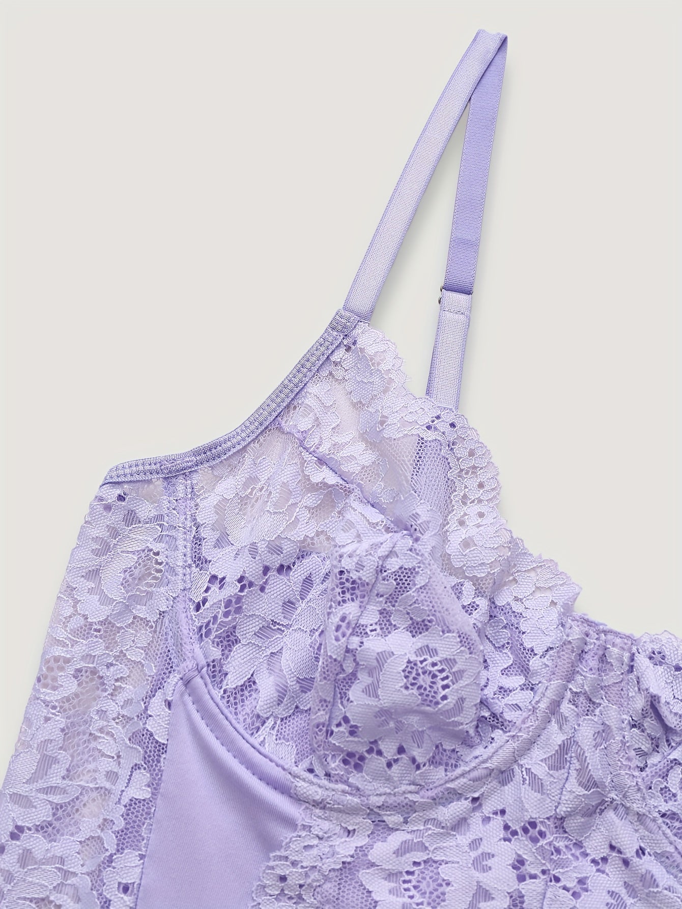 Lavender Lace Bodysuit for Women Lingerie