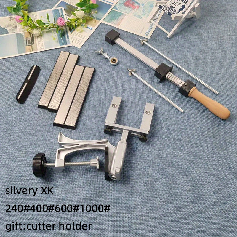 Qo'lda ishlaydigan qattiq burchakli qirqish moslamasi, olmos bilan qoplangan elektrsiz oshxona pichog'ini qirqish uchun, sozlanadigan kuchlanish nazorati, ergonomik tutqich va kompakt dizayn bilan tez va aniq pichoqni parvarish qilish uchun.