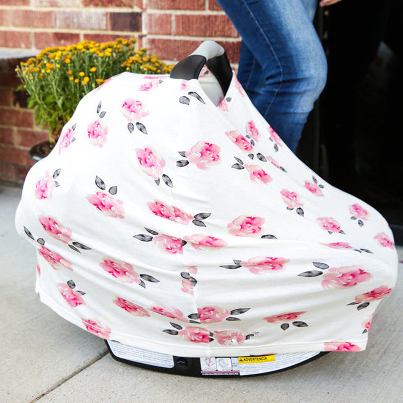 Baby Car Seat Cover Nursing Canopy with Constellation Pattern for Maximum Comfort