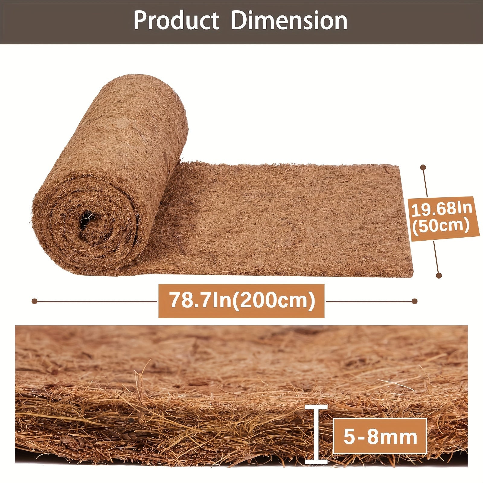 Natural Coconut Coir Reptile Mat for Bedding and Breeding Box Lining
