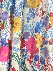 Women's Plus Size Floral Print Maxi Skirt Loose Fit Spring Summer Vacation Casual Green Pink Yellow Blue