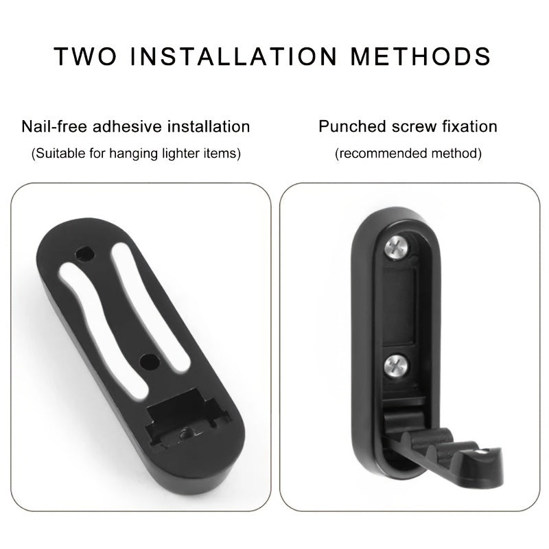 Aluminum Alloy Folding Wall Hook Space-Saving Clothes Bag Hanger