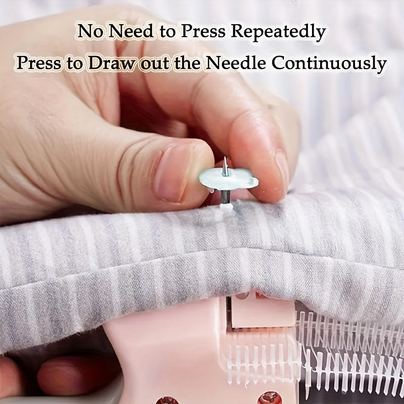 Set of 50 Bear Clips and 660 Adhesive Pins for Sewing, Quilts, and Sheets