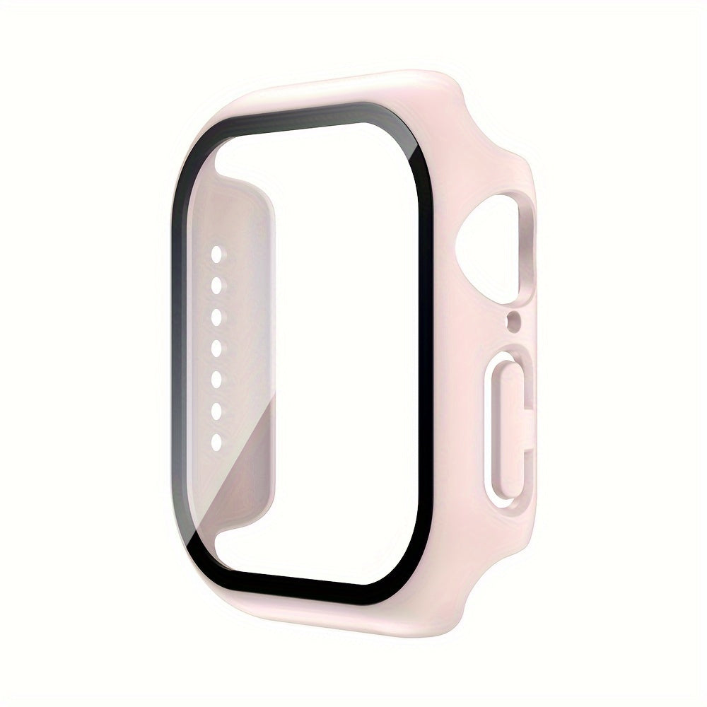 Tempered Glass Screen Protector Case for iWatch Series 4 5 6 7 8 9 10 SE 40mm 44mm 45mm 46mm Hard PC Bumper Scratch Resistant