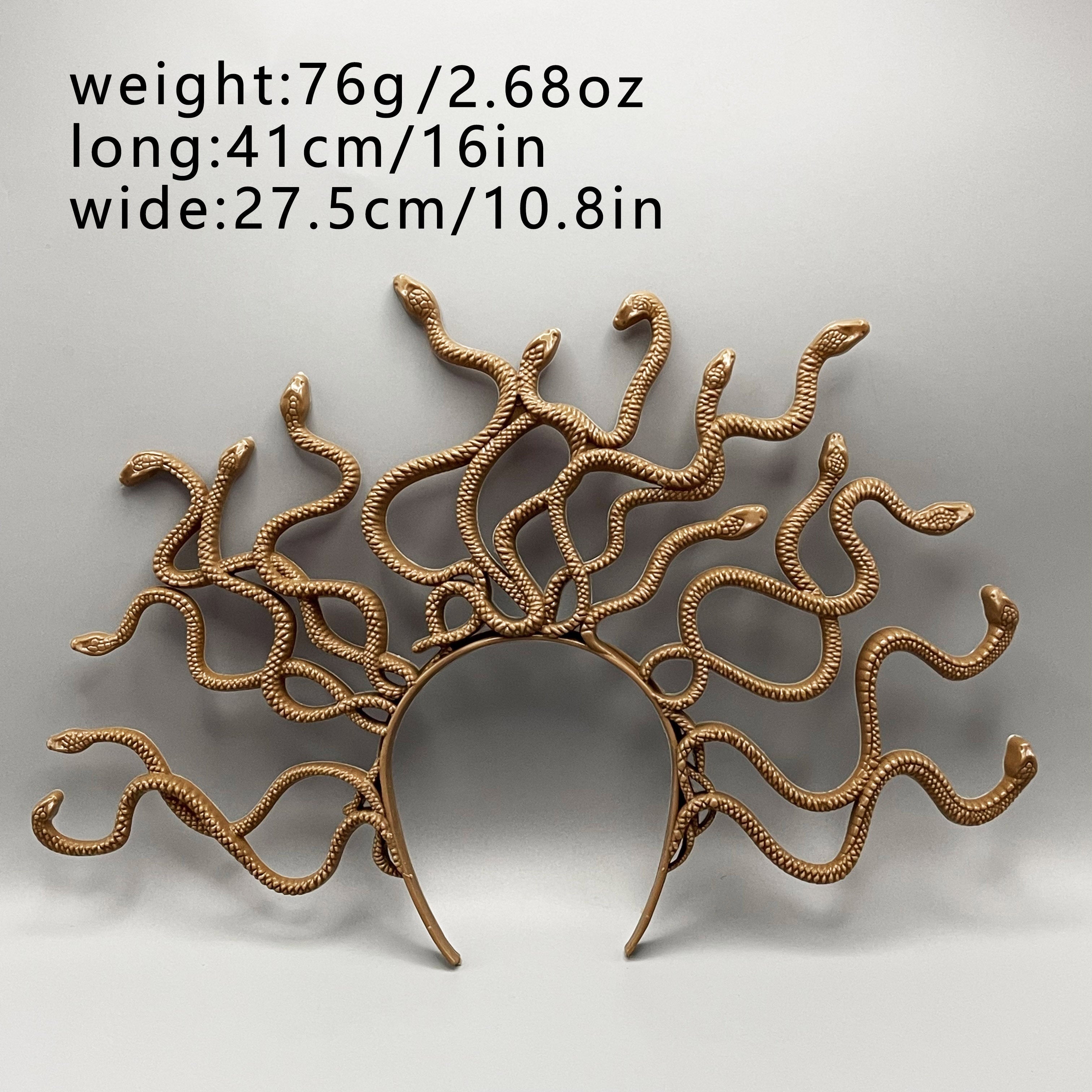 Medusa Snake Headpiece Plastic Costume Accessory for Halloween and Christmas Parties