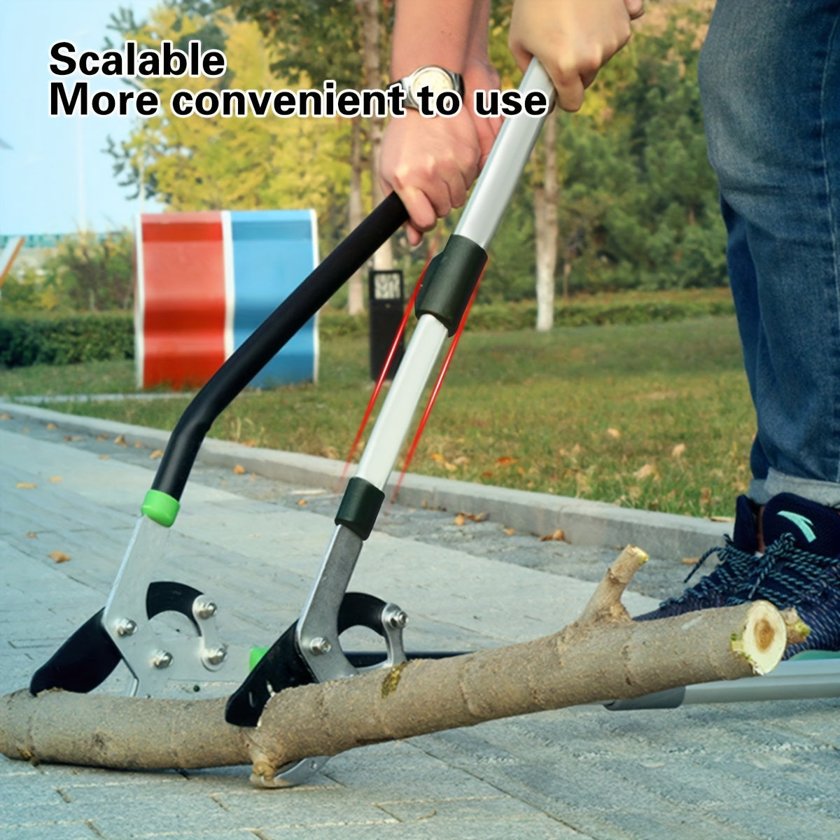 Heavy-Duty Pruning Shears Alloy Steel Blade Retractable Handle for Thick Branches