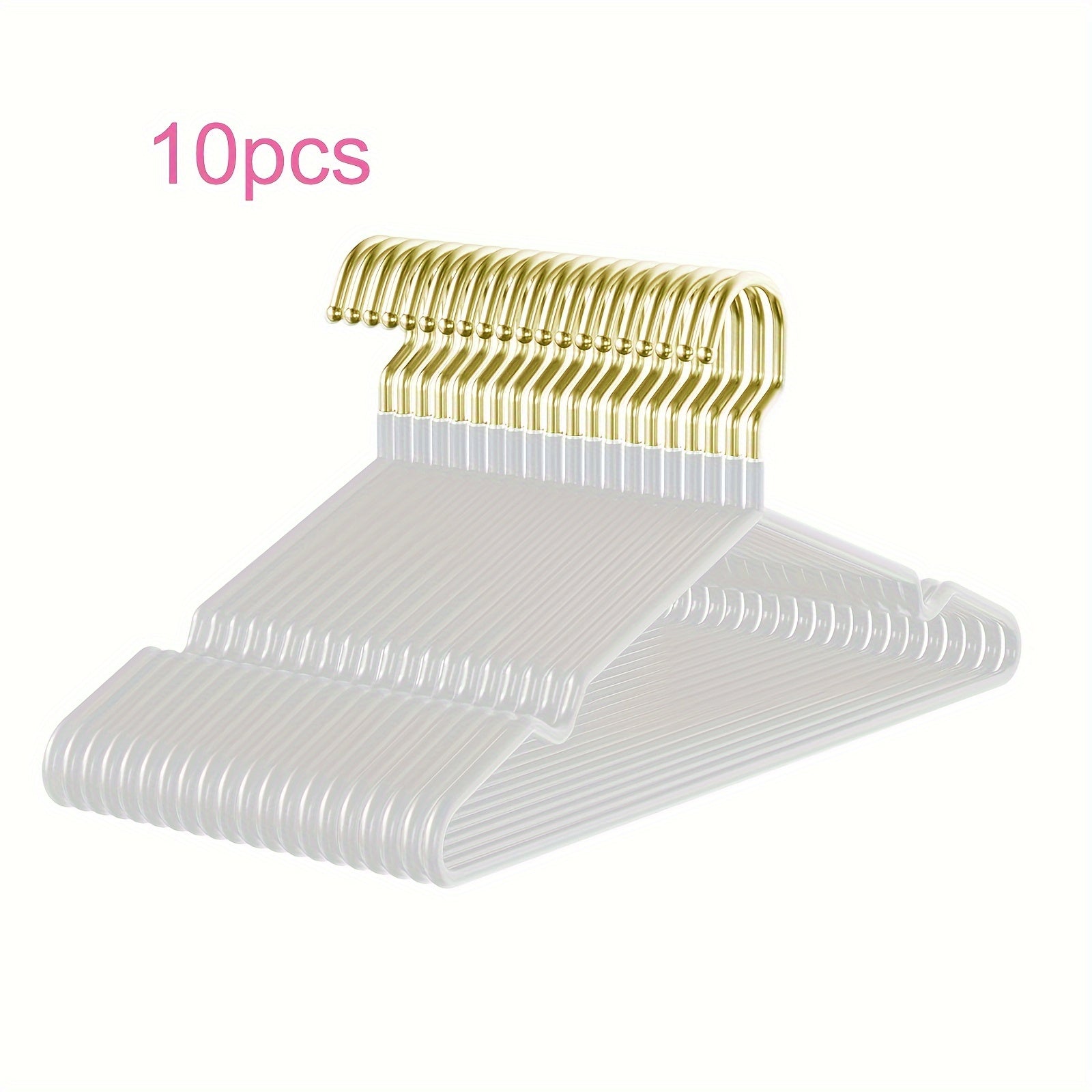 Pack of 10/20/60 Heavy Duty Metal Clothes Hangers with Non-Slip Rubber Coating Space-Saving Sturdy for Shirts Skirts Coats