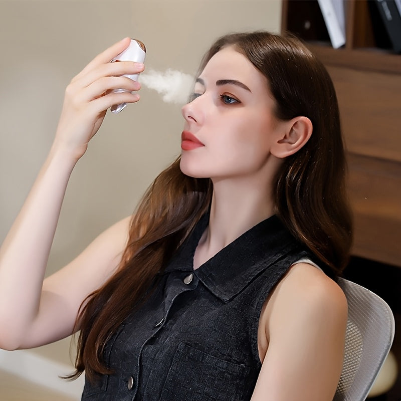 Portable Eye Massager with Heat and Moisturizer Rechargeable Facial Tool for Puffiness and Dark Circles