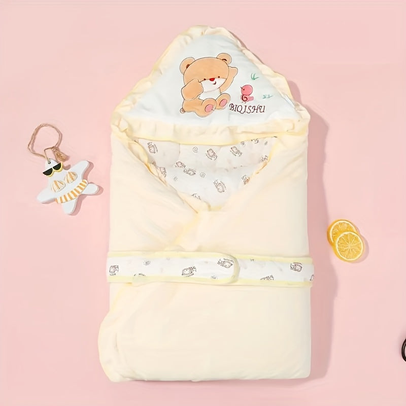 Baby Swaddling Blanket Cotton Soft Bear Style for Newborns Keeps Them Warm