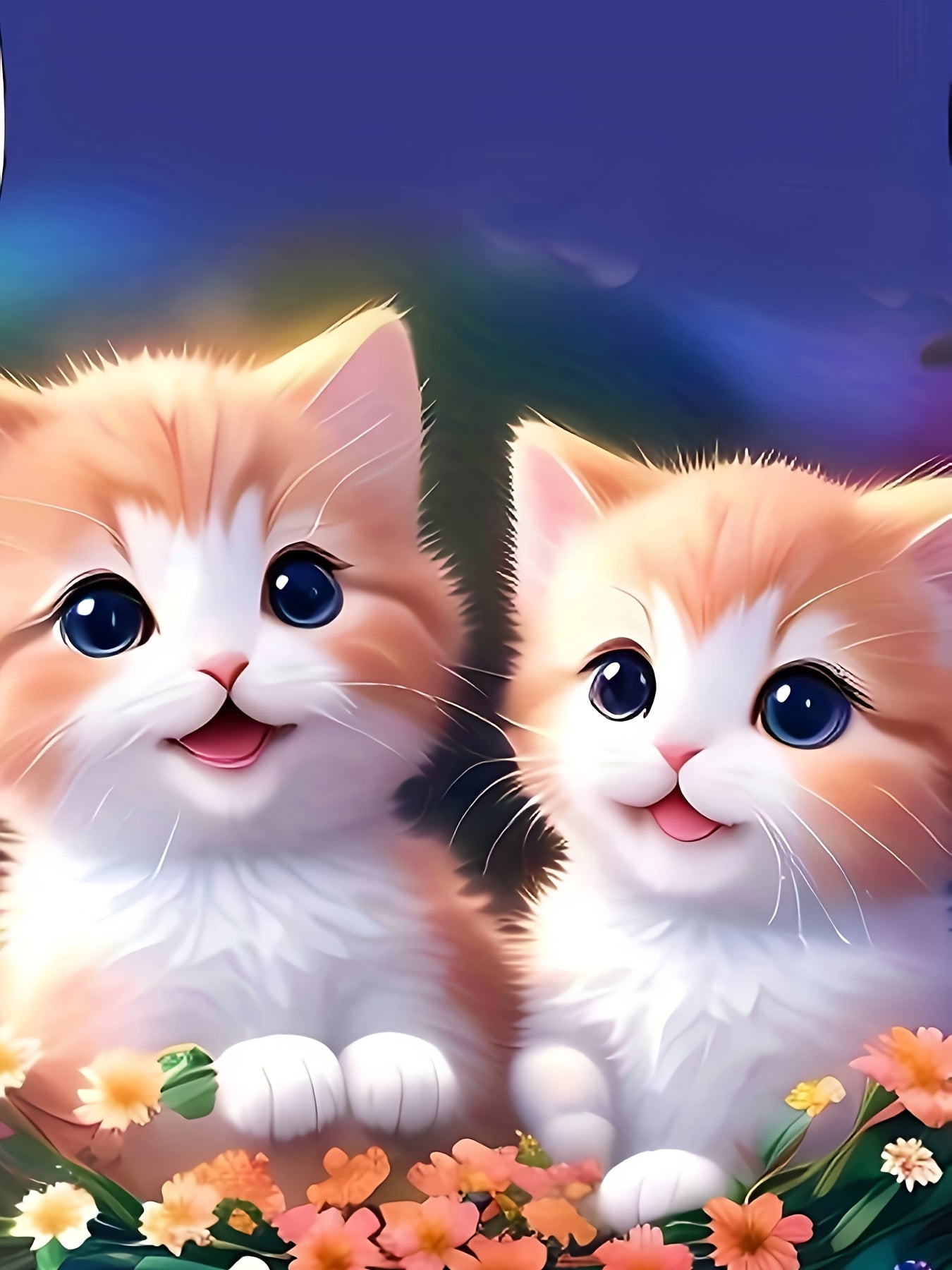 "Qoltiqsiz Mushuklar Seriyasi Kiyim - Jozibali qizlar uchun - Rang-barang raqamli bosma, 100% polyester, dumaloq bo'yin. Bahor/yaz norasmiy kiyimlari uchun ideal, o'yin-kulgi uchun yoshlar kiyimlari. Qiziqarli moda."