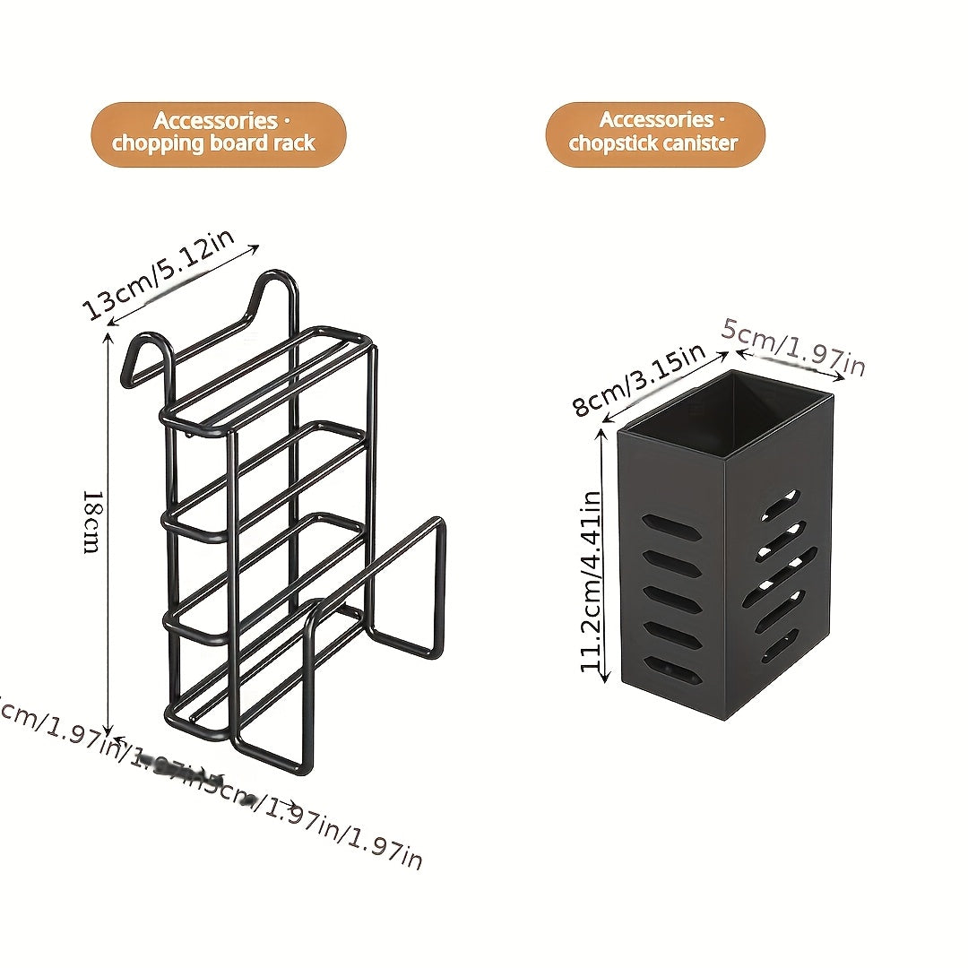 Oshxona stol uchun qora idishlarni quritish rack, idish-tovoq va kesim taxtasi uchun tutqich bilan, aylanadigan quvurlar va bardoshli qoplamaga ega.