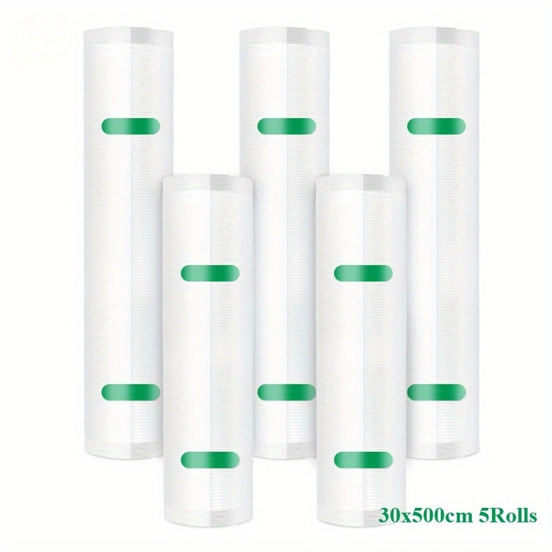 5 Rolls of 30x500cm Vacuum Seal Bags for Food Storage and Meal Prep BPA-Free Heavy Duty