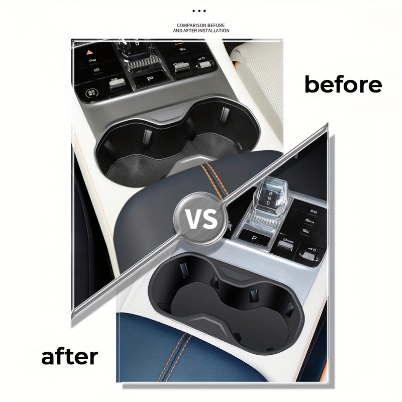 Center Console Cup Holder Protector Soft Durable Material Spillproof Easy InstallCar Interior Accessory