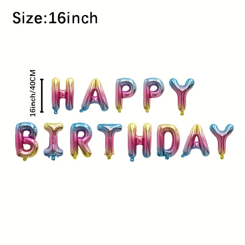 13-Piece Happy Birthday Letter Kit for Party Decorations 16-Inch
