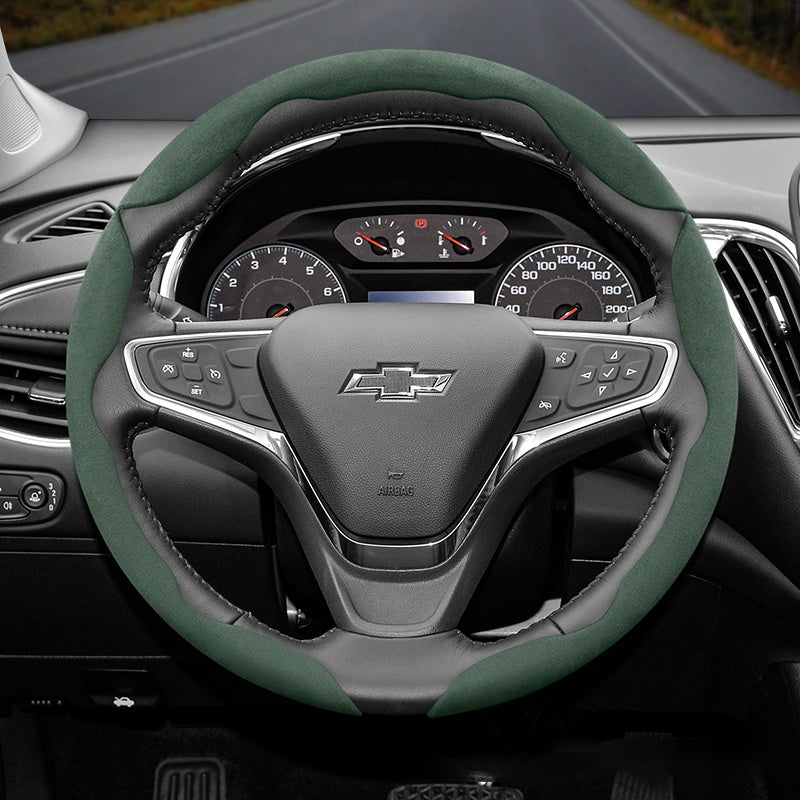 Set 2 or 3 Winter Velvet Anti-Slip Steering Wheel Covers PVC All-Season Black Green Red Orange Brown