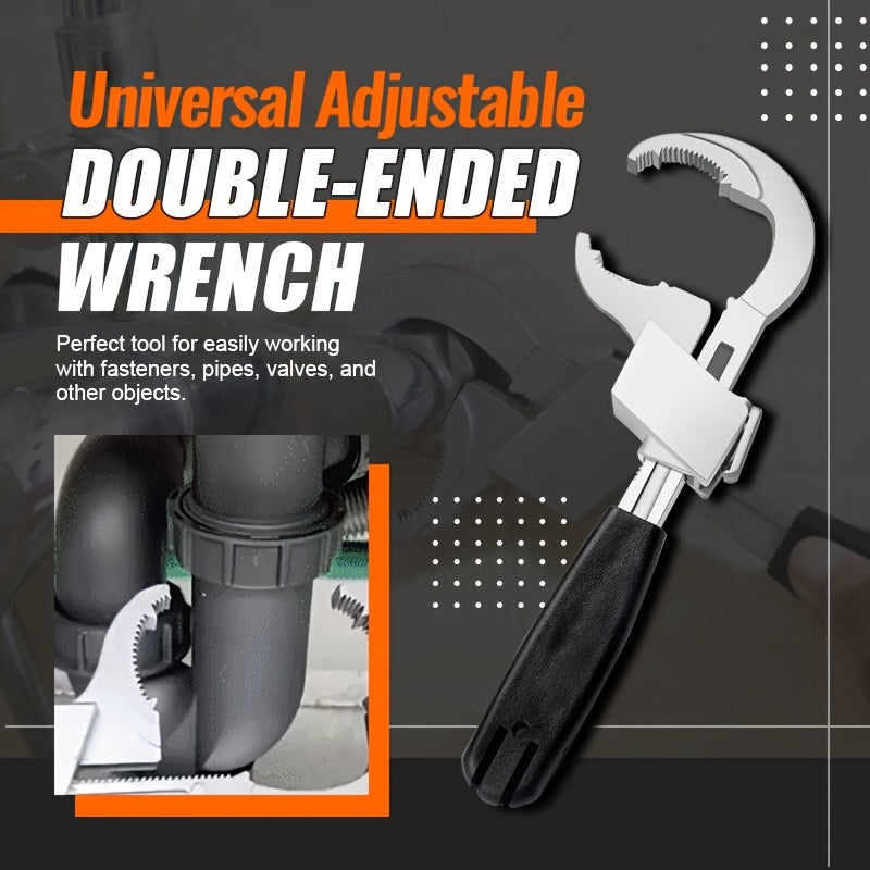 Adjustable Wrench for Bathroom Plumbing Sink Repair Aluminum Alloy Double-Ended