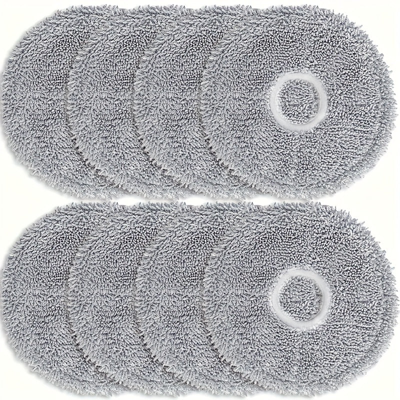 8 Microfiber Mop Pads for Robot Vacuums, Washable, Thickened Floor Attachments