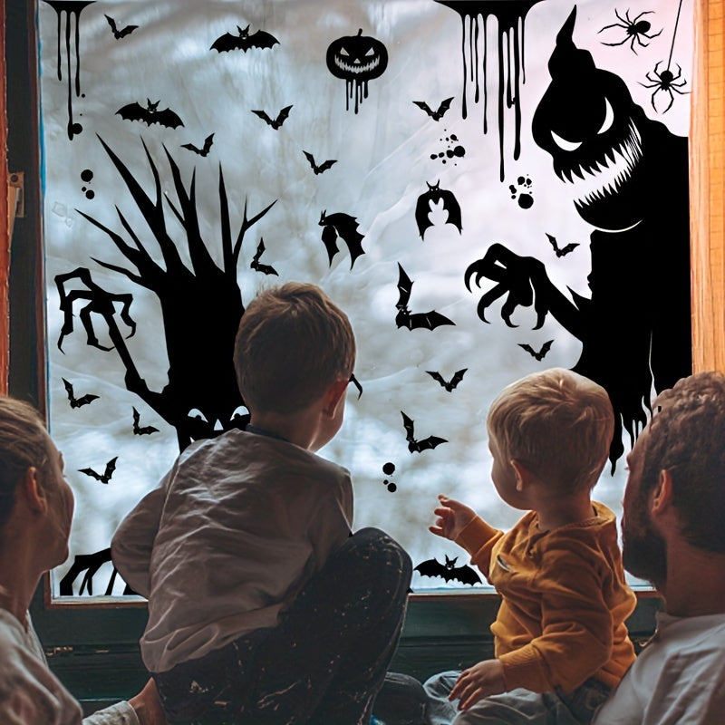 Halloween Monster Window Clings No Electricity Required Party Decor