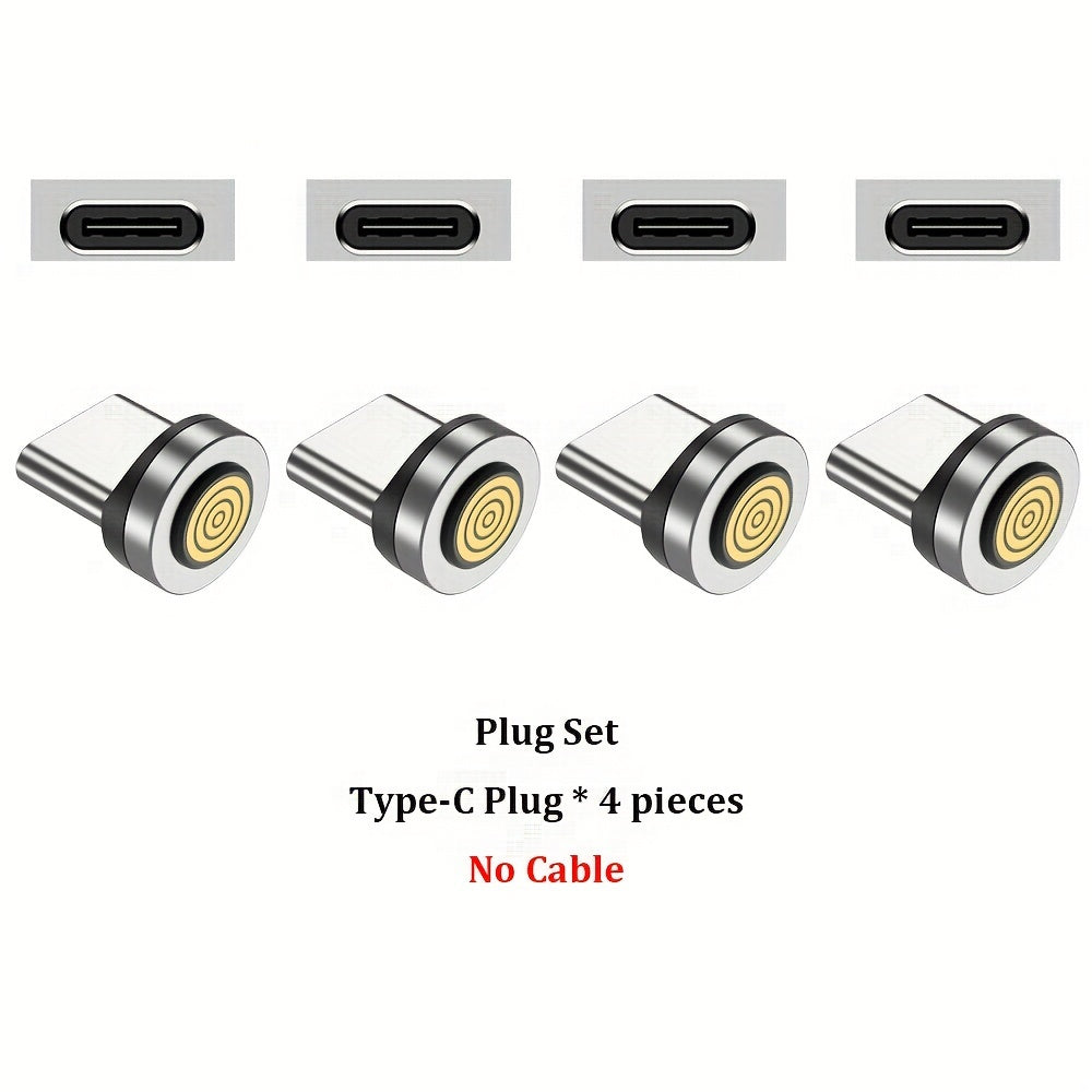 60W USB Type-C Micro zaryadlash kabeli, magnitli aylanuvchi ulanish, naylon braid, ma'lumotlarni uzatish