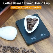 Porcelain Coffee Dosing Cup Ceramic Tea Scoop for Espresso and Loose Tea