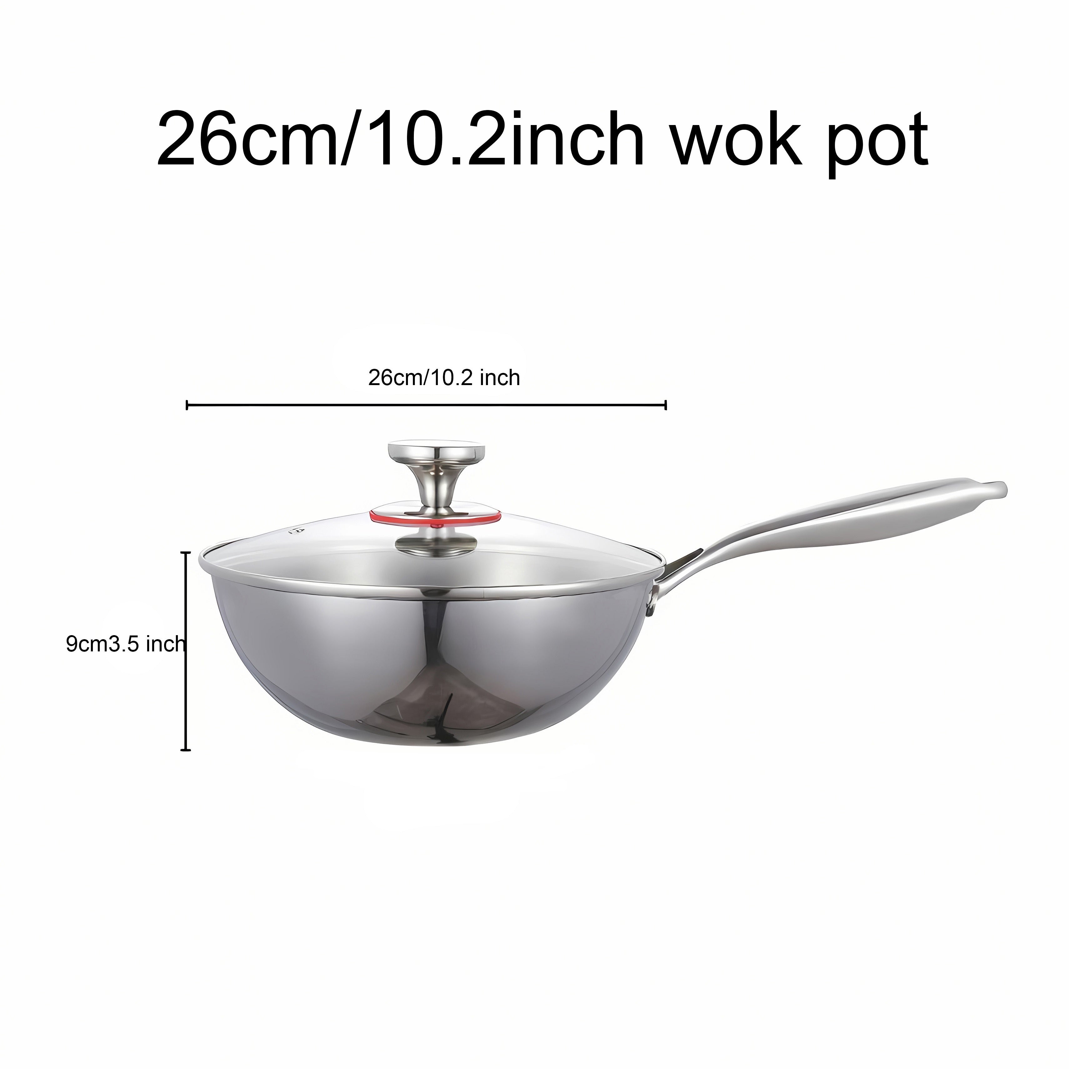 Stainless Steel Frying Pan Set 3 Sizes Nonstick Heat-Resistant Handle