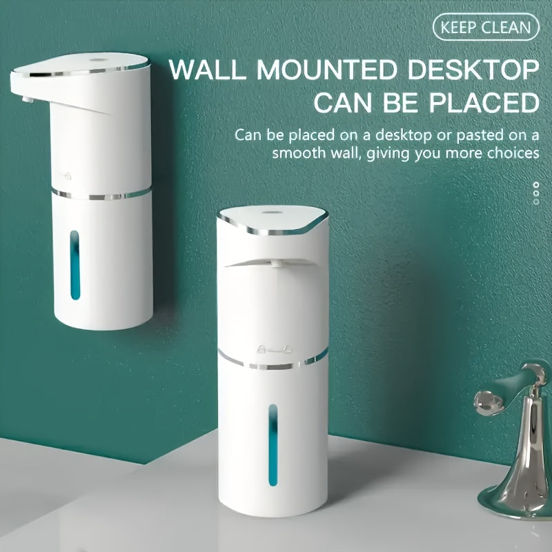 380mL White Touchless Automatic Soap Dispenser Wall Mount USB Rechargeable